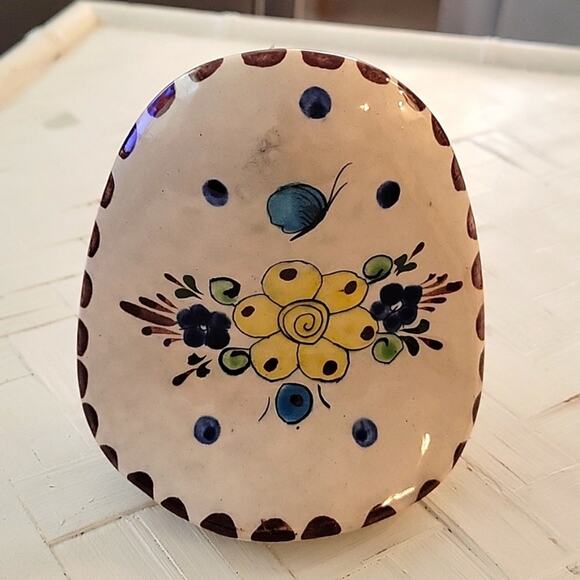 1960 Tonala Mexico and LAT Mexico Folk Art Both Signed Two Owls 5" and 4.5" - Picture 8 of 12